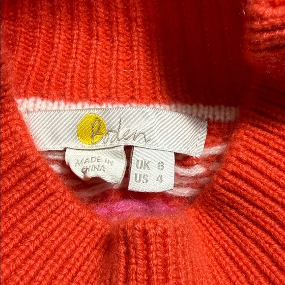 BODEN CASHMERE FAIR ISLE SWEATER US 4 - Picture 5 of 7